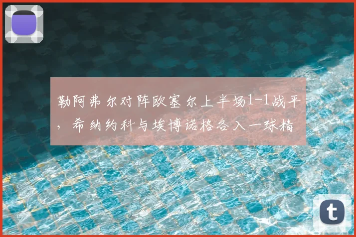 勒阿弗尔对阵欧塞尔上半场1-1战平,希纳约科与埃博诺格各入一球精彩回放